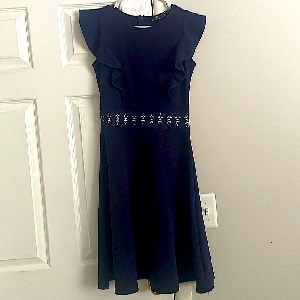Navy Fit and Flare Dress size Small